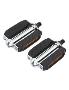 507 Block Pvc Pedals 1/2 Black/Chrome.